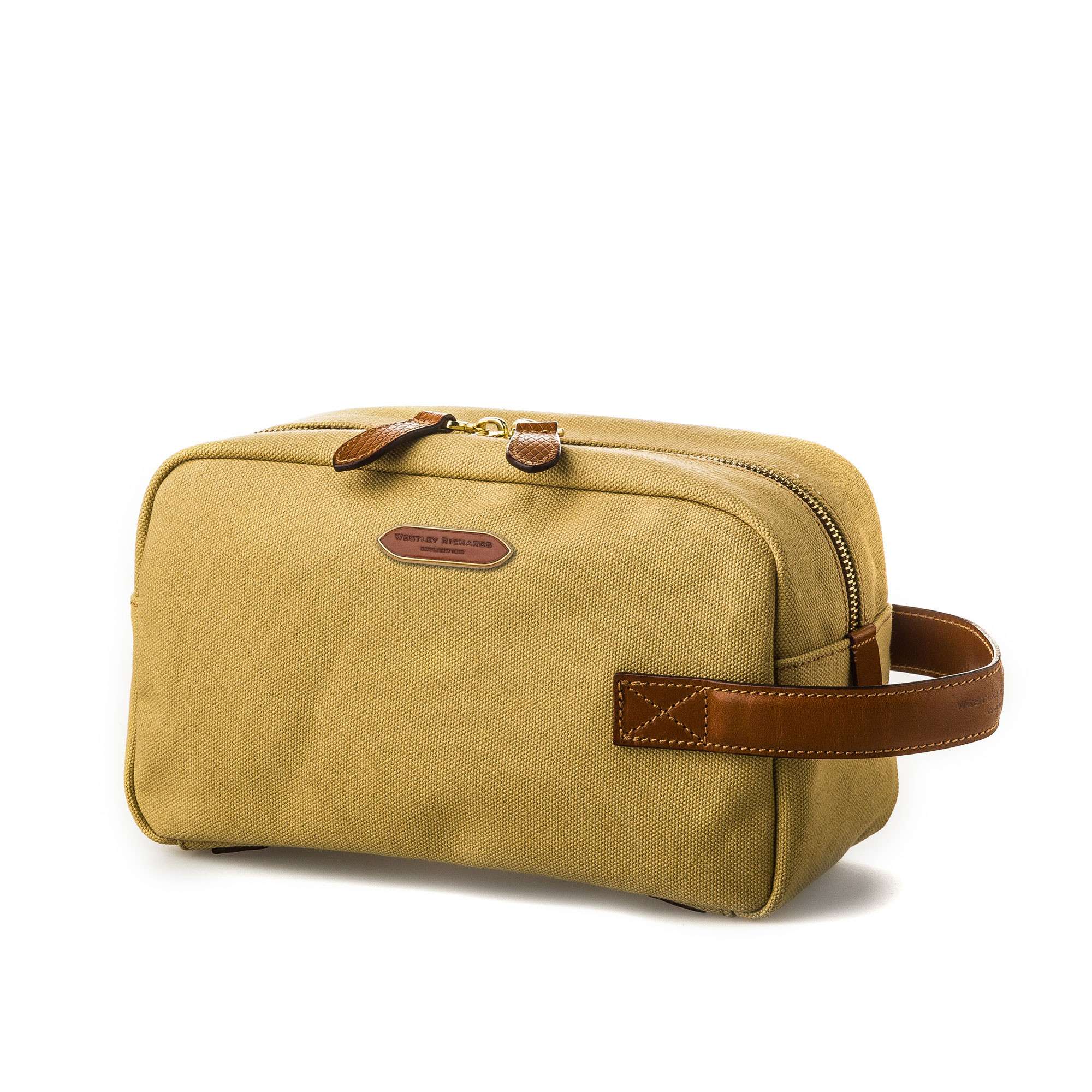 Westley Richards <br> Bournbrook Wash Bag in Safari and Mid Tan - Image 2