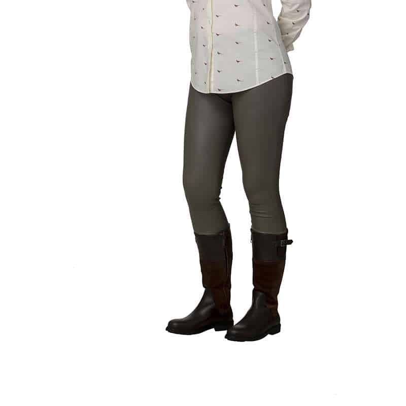 Laksen Sporting <br> Elysèe læder leggins engelsk mos