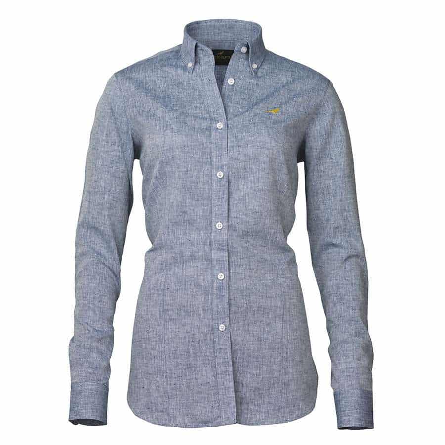 Laksen Sporting <br> Bath Linen Shirt Midnight Blue