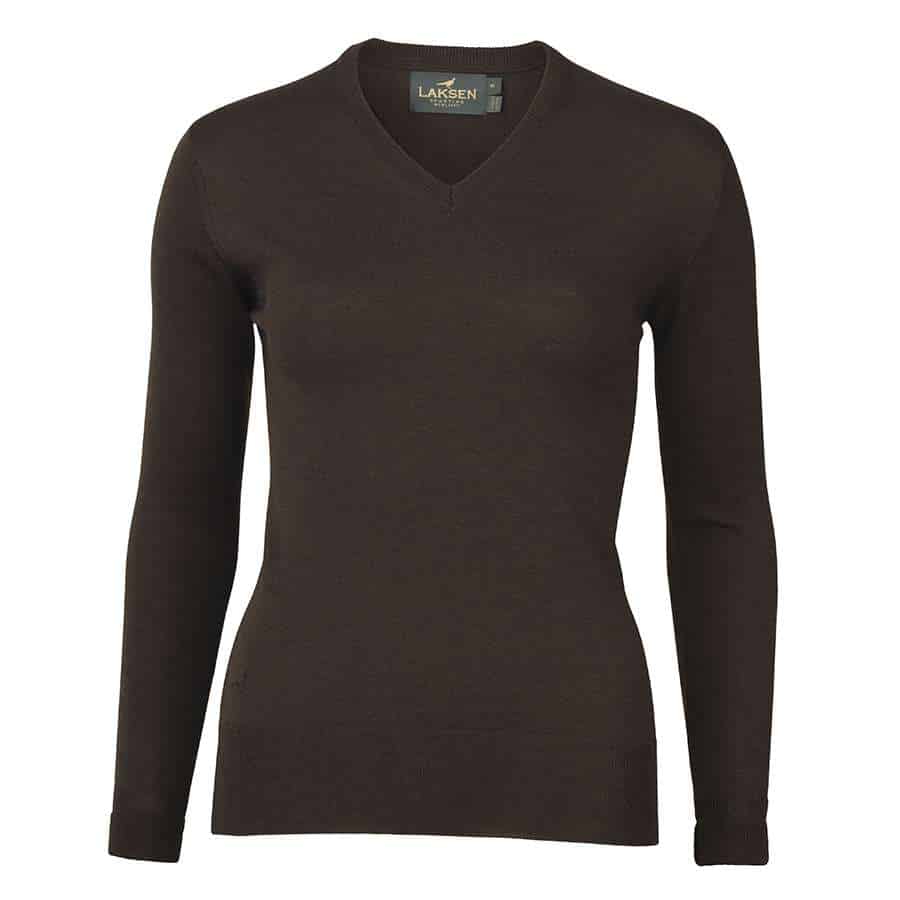 Laksen Sporting <br> Carnaby V Neck Chocolate