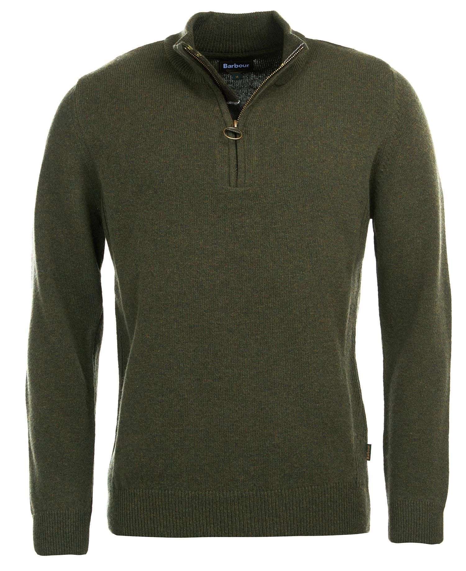 Barbour <br> Holden Half Zip Olive Marl