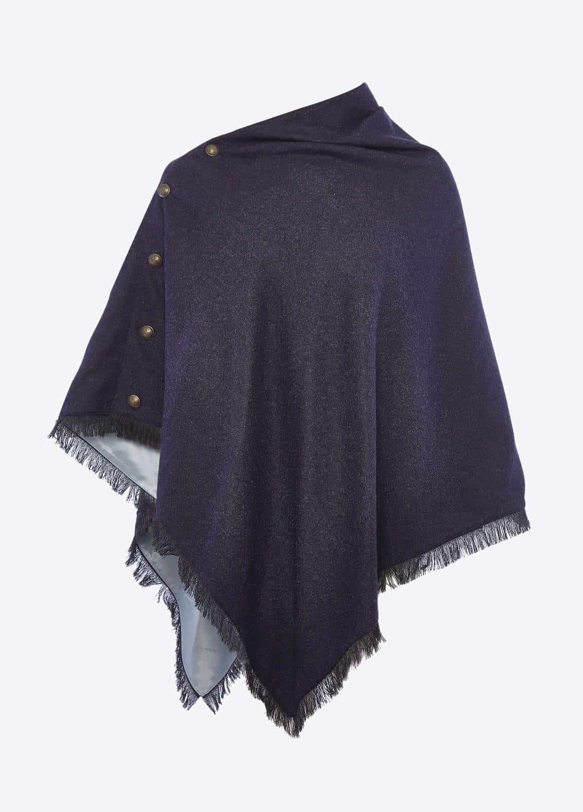 Dubarry <br> Hazelwood Tweed Poncho Navy