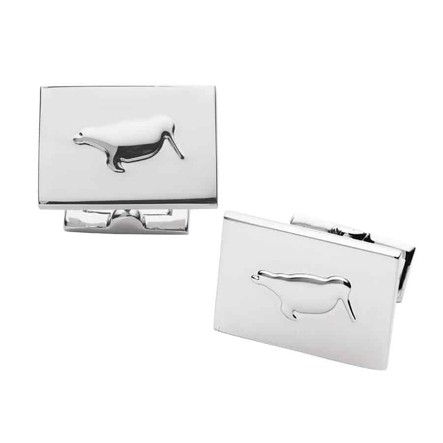 Laksen Sporting <br> Engraved Woodcock Cufflinks - Silver