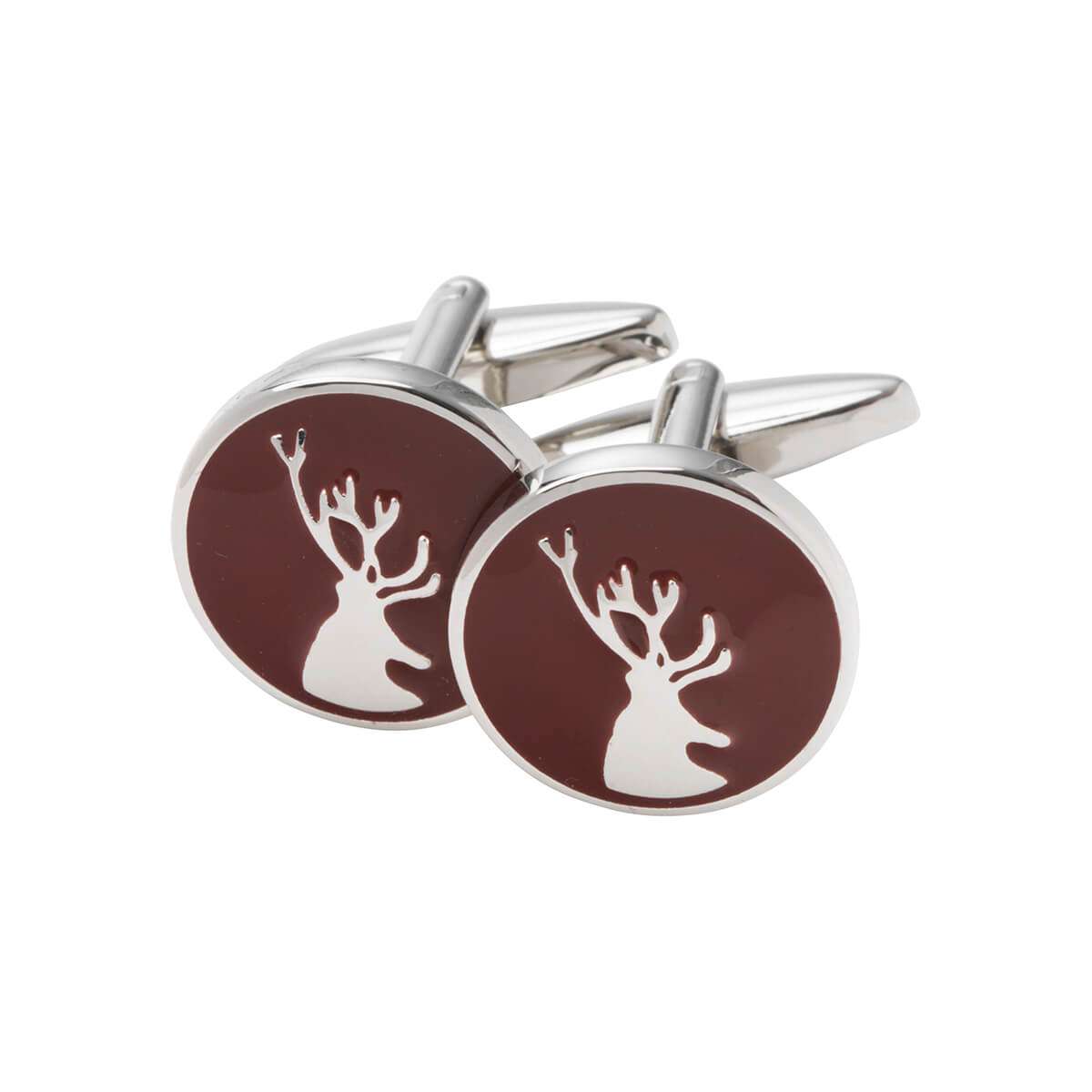 Laksen Sporting <br> Deer Cufflinks Burgundy