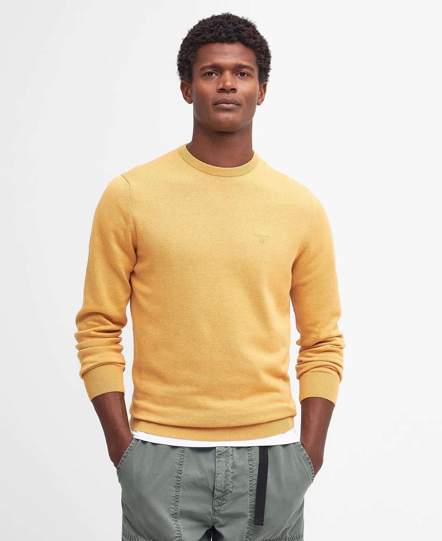 Barbour <br> Pima Cotton Crew Honey - Image 4
