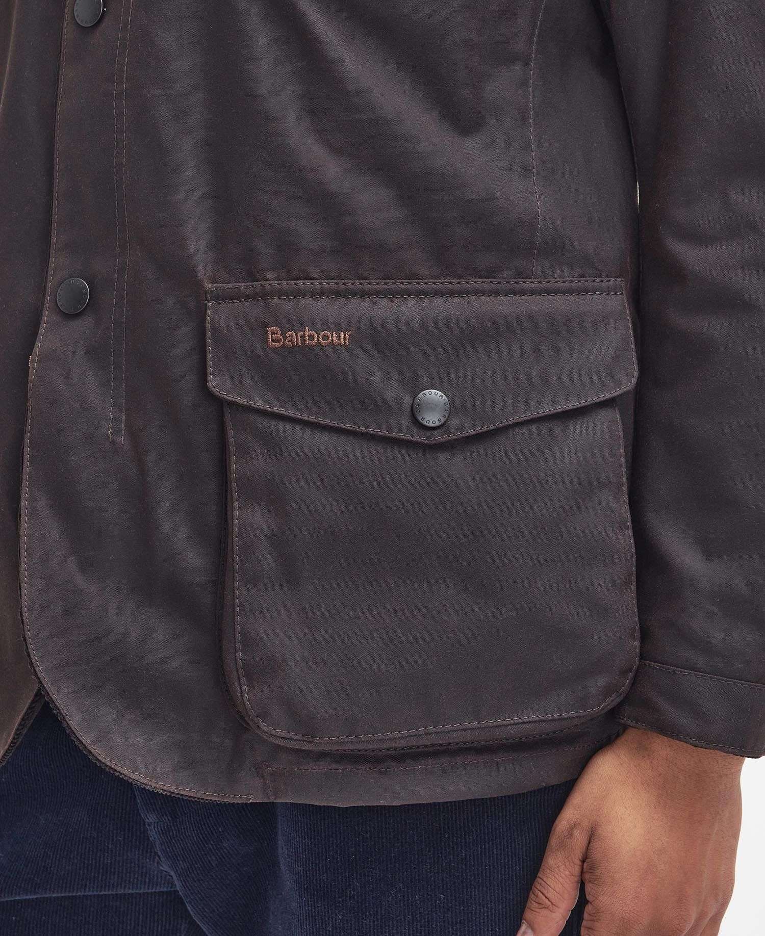 Barbour Ogston Waxed Jacket Rustic - Image 8