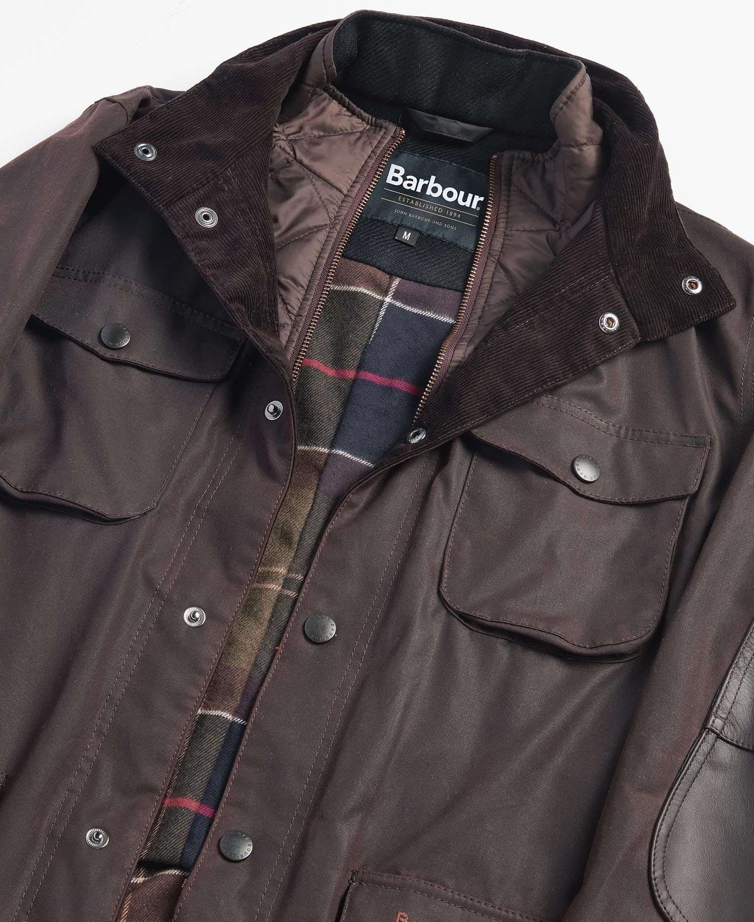 Barbour Ogston Waxed Jacket Rustic - Image 10
