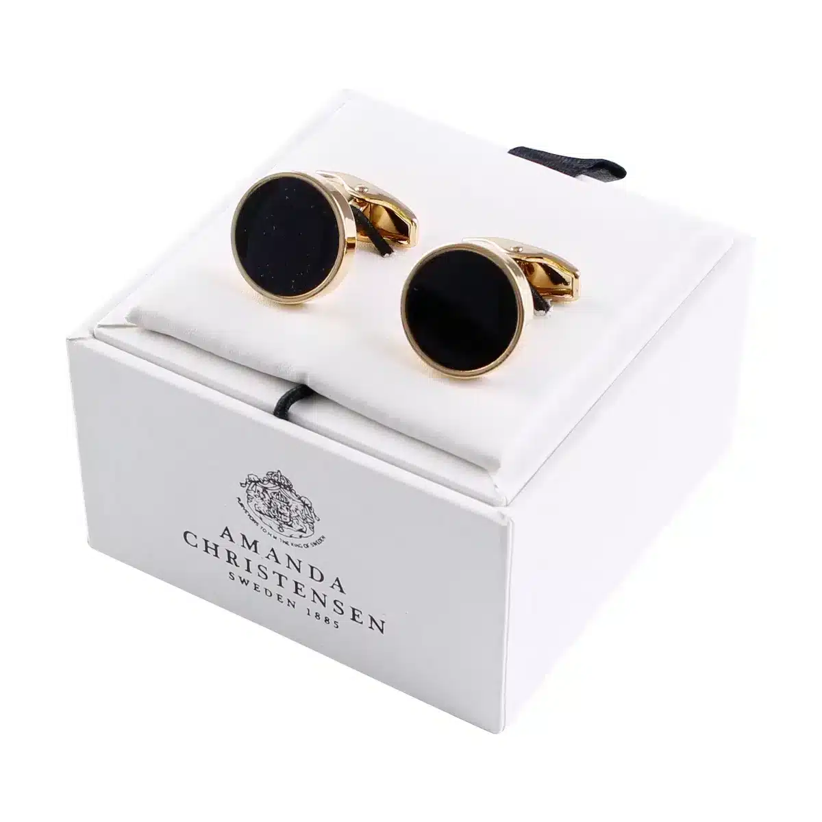 House Of Amanda Christensen <br> Black/Gold Cufflinks