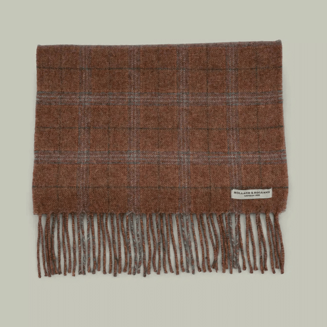 H&H <br> House Check Fringed Cashmere Scarf