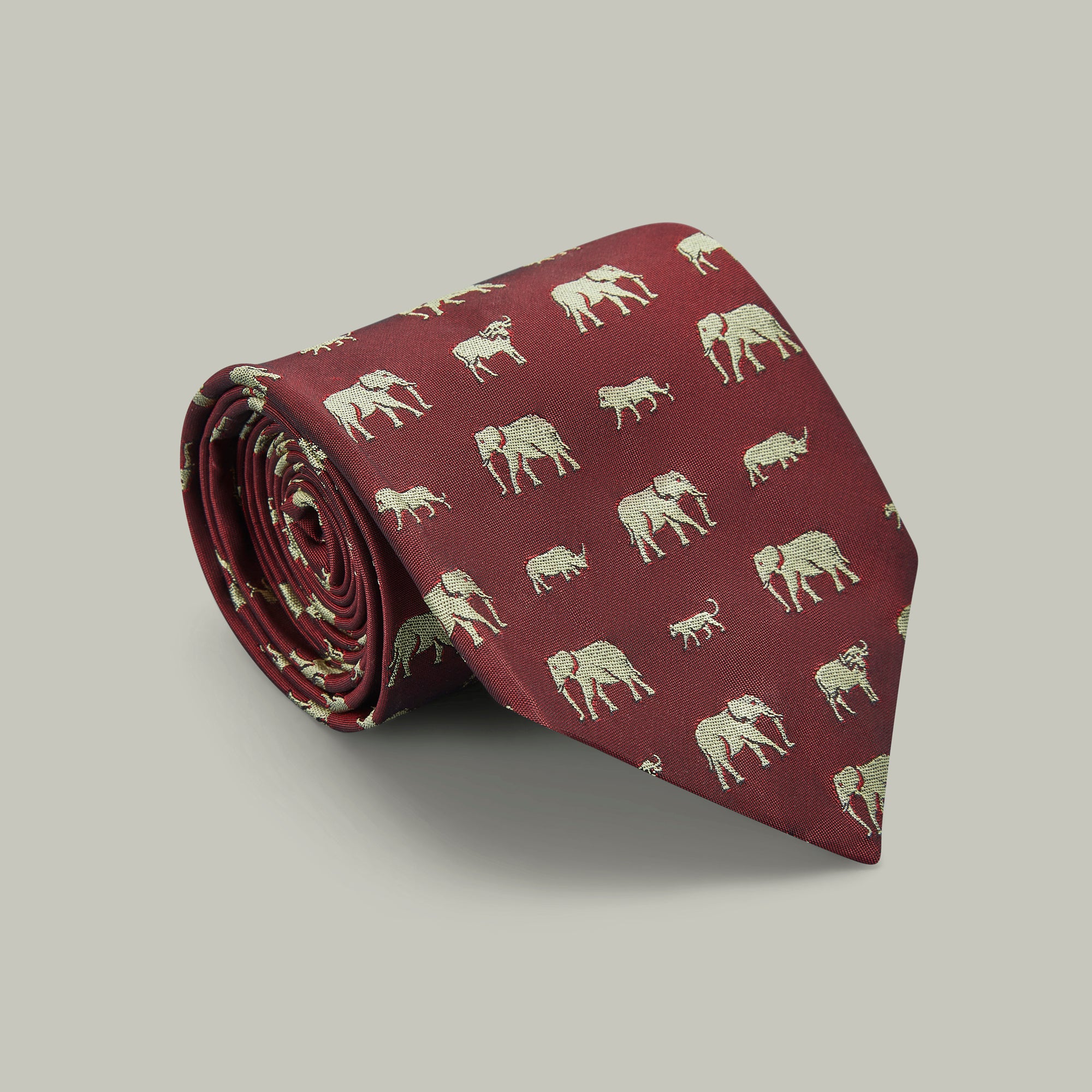 H&H <br> Harrow Big Five Woven Silk Tie - Berry