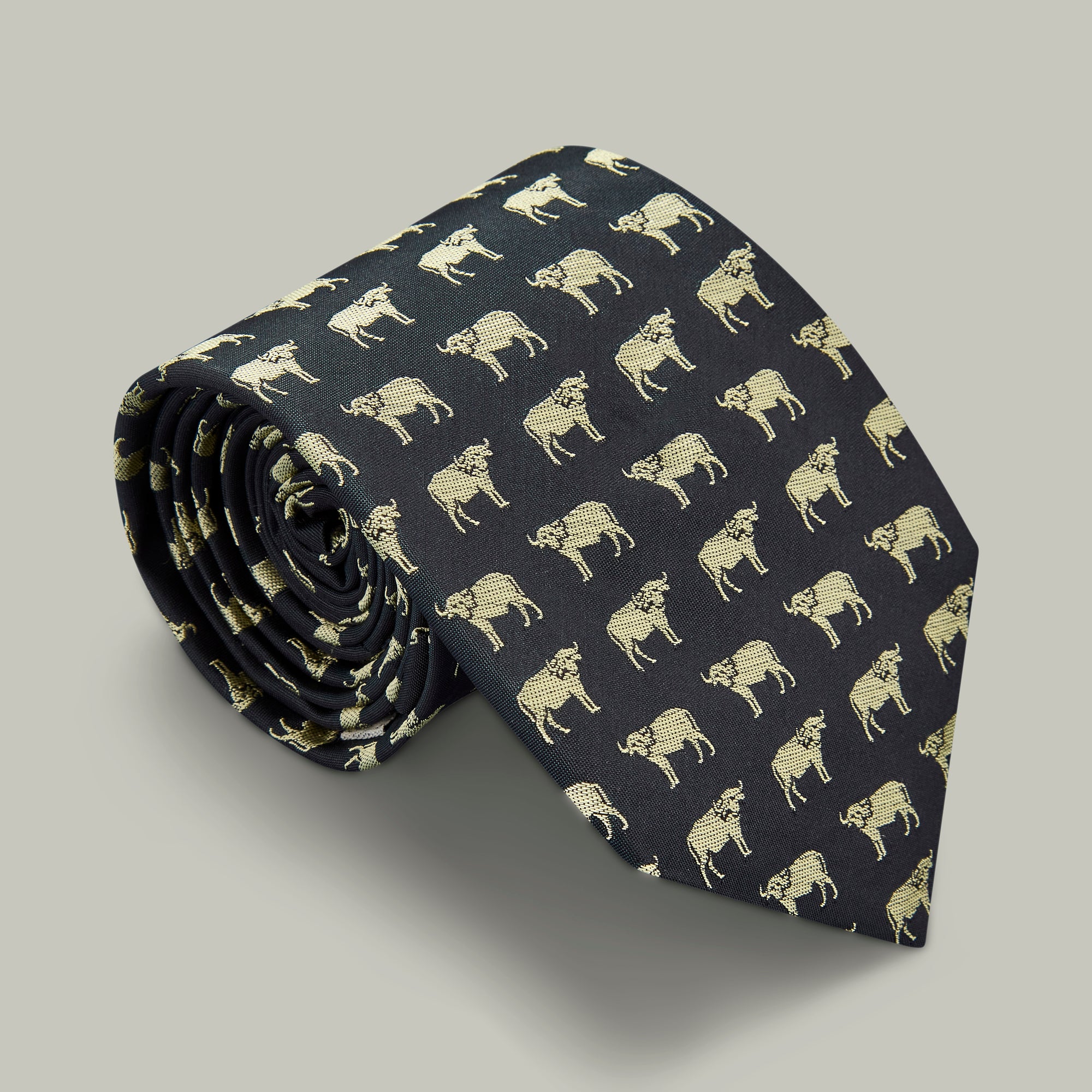 H&H <br> Harrow Silk Woven Tie - Buffalo - Indigo