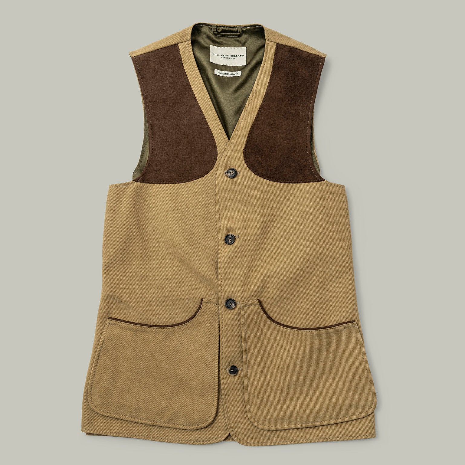 H&H <br> Northwood Cotton Shooting Vest - Sahara