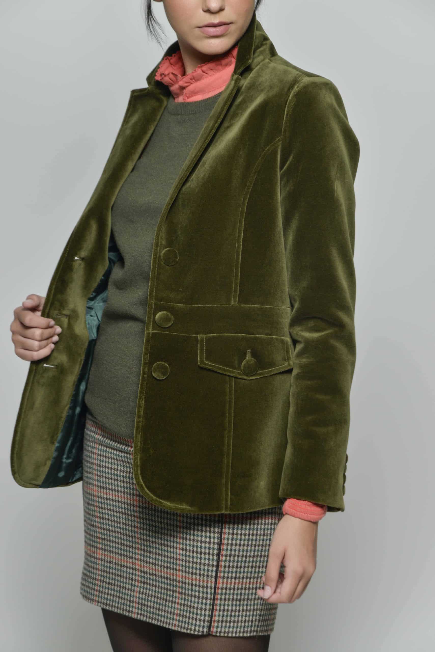 Hartwell<br> Zia Velvelt Moss Jacket